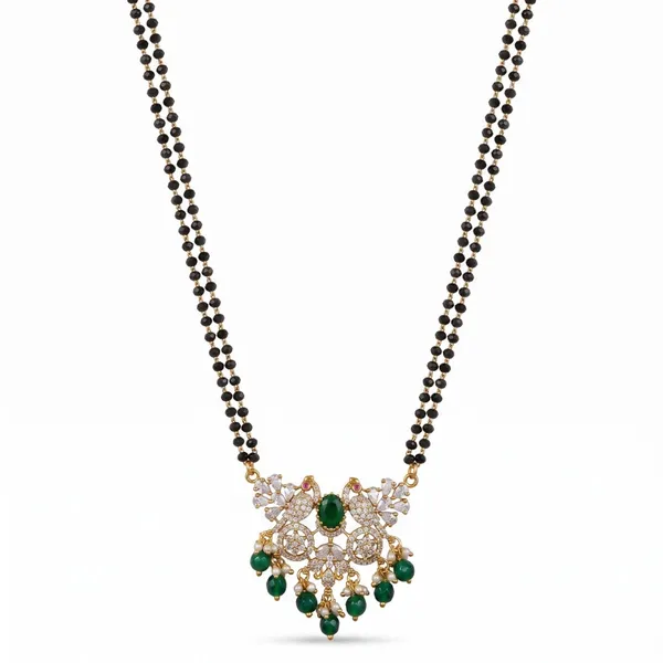Gold_Tone_Micro_Plated_Cz_Beaded_Pendant_Mangalsutra_For_Women