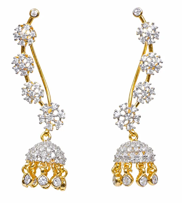 Gold_Tone_Cz_Crystal_Floral_Jhumka_Earrings_For_Women_-_Pack_Of_2