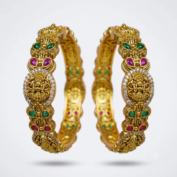 Gold_Tone_Cz_Temple_Design_Brass_Copper_Bangles_For_Women