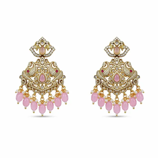 Gold_Tone_Pink_Stone_Mehandi_Polish_Cz_Necklace_Set_With_Earrings_For_Women