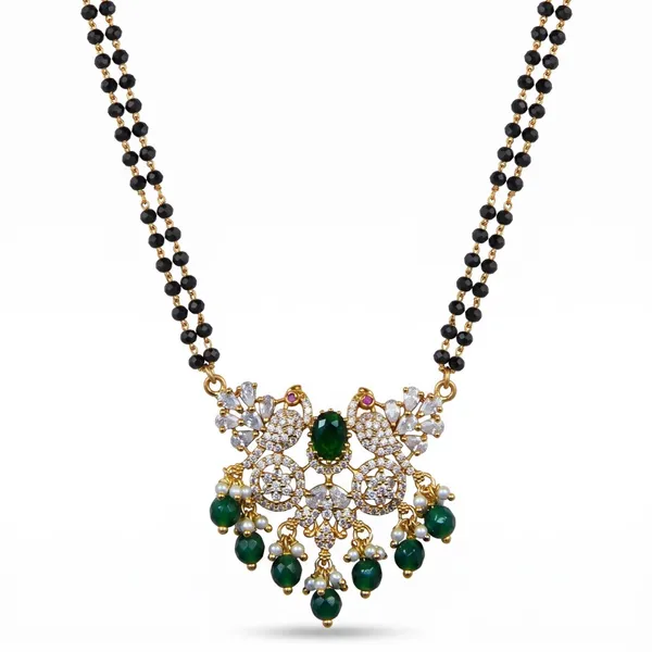 Gold_Tone_Micro_Plated_Cz_Beaded_Pendant_Mangalsutra_For_Women