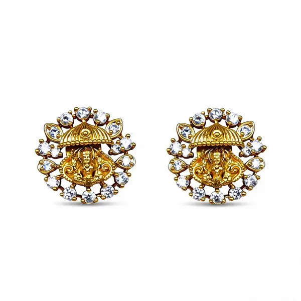 Gold_Tone_Nakshi_Polish_Cz_Decorative_Stud_Earrings_For_Women_-_Pack_Of_2