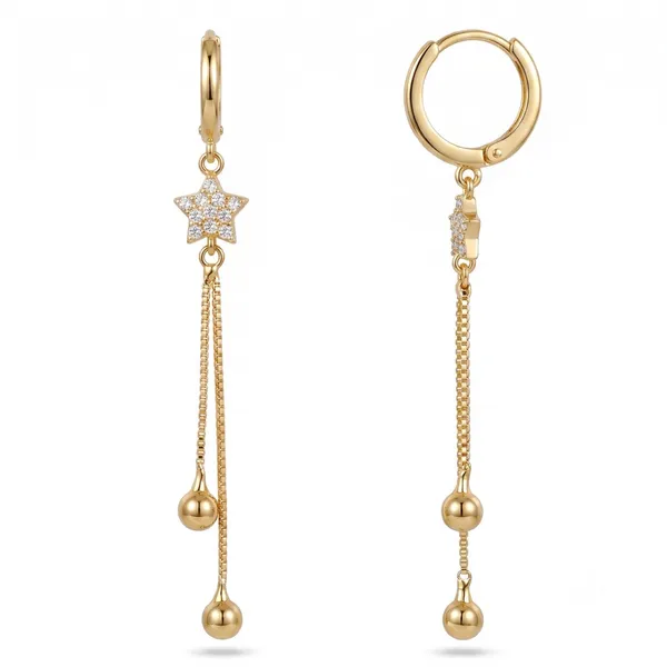 Gold_Tone_Micro_Plated_Cz_Star_Charm_Drop_Earrings_For_Women_-_Pack_Of_2
