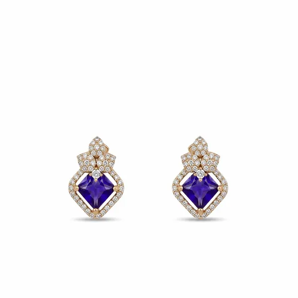 Gold_Tone_Micro_Plated_Cz_Purple_Stone_Stud_Earrings_For_Women