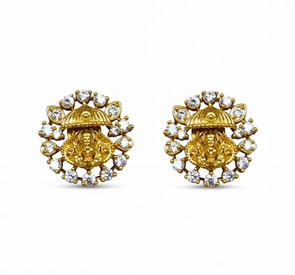 Gold_Tone_Nakshi_Polish_Cz_Decorative_Stud_Earrings_For_Women_-_Pack_Of_2