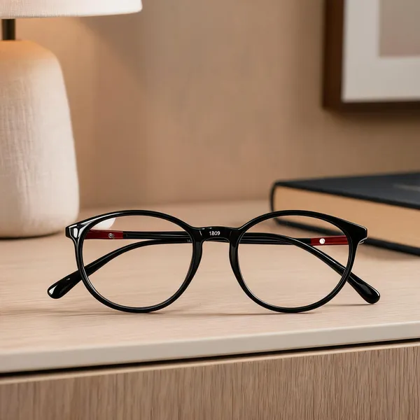 Lensindian_Flexible_Full_Rim_frame_Black_Red_1809