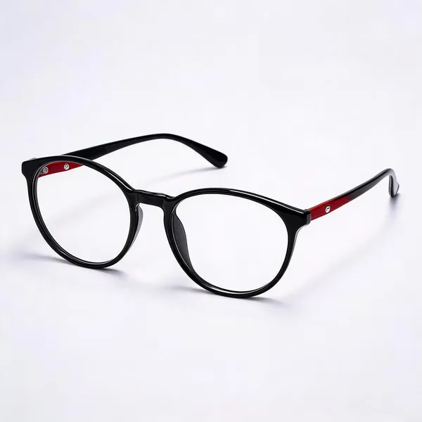 Lensindian_Flexible_Full_Rim_frame_Black_Red_1809