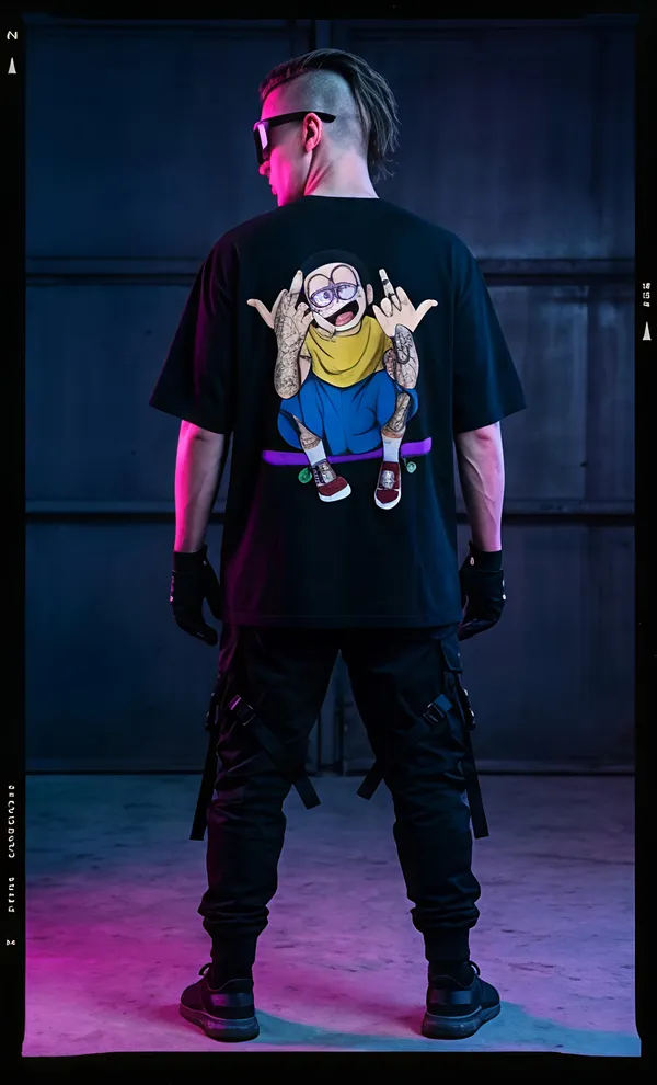 Black_Cotton_Graphic_Print_Crew_Neck_T-Shirt_For_Unisex_Available_in_(_Regular_|_Over_Sized_|_Crop_Top_)