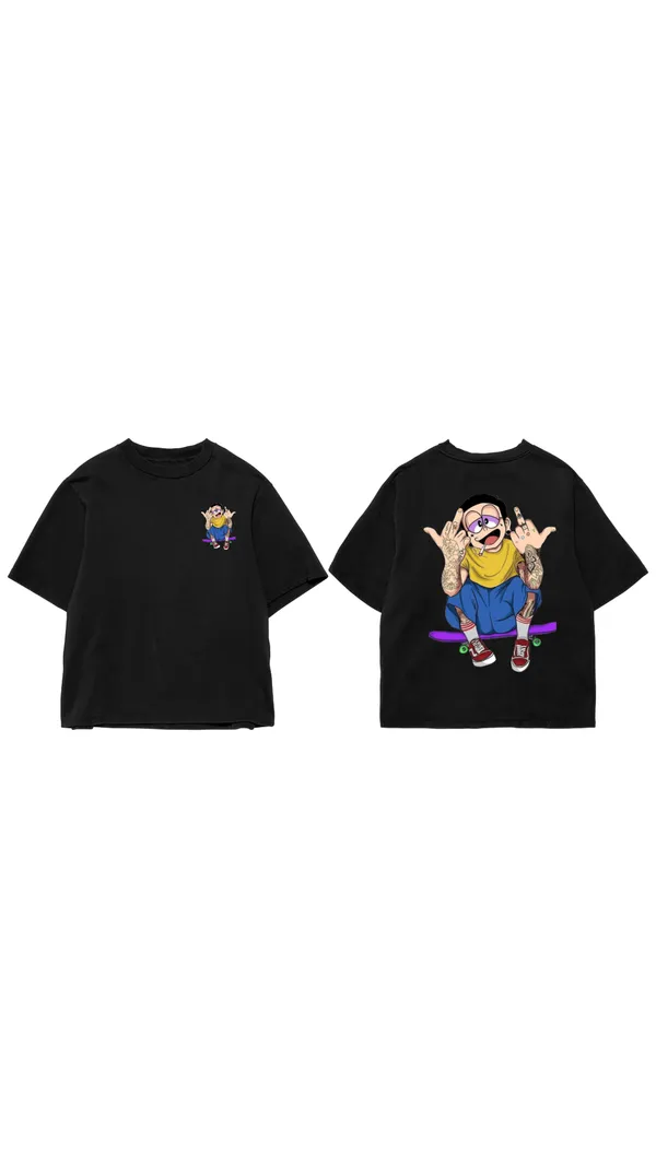 Black_Cotton_Graphic_Print_Crew_Neck_T-Shirt_For_Unisex_Available_in_(_Regular_|_Over_Sized_|_Crop_Top_)