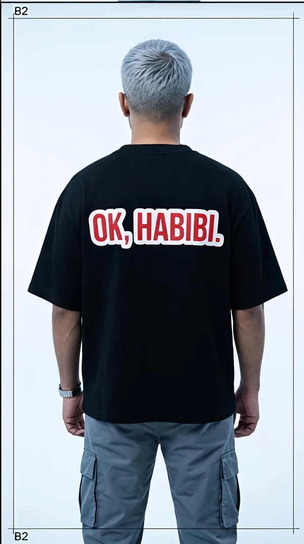 Black_Cotton_Ok,_Habibi_Print_Crew_Neck_T-Shirt_For_Unisex_Available_in_(_Regular_|_Over_Sized_|_Crop_Top_)