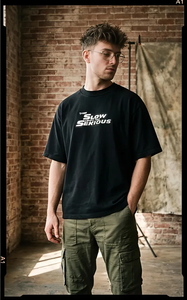 Black_Cotton_Slow_and_the_Serious__Print_Crew_Neck_T-Shirt_For_Unisex_Available_in_(_Regular_|_Over_Sized_|_Crop_Top_)