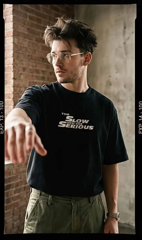 Black_Cotton_Slow_and_the_Serious__Print_Crew_Neck_T-Shirt_For_Unisex_Available_in_(_Regular_|_Over_Sized_|_Crop_Top_)