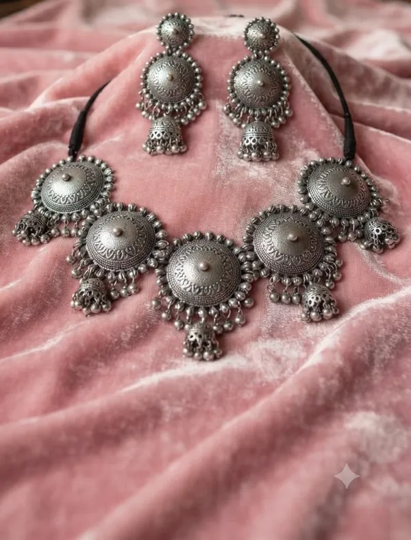 Celestial_Oxidised_Silver_Set