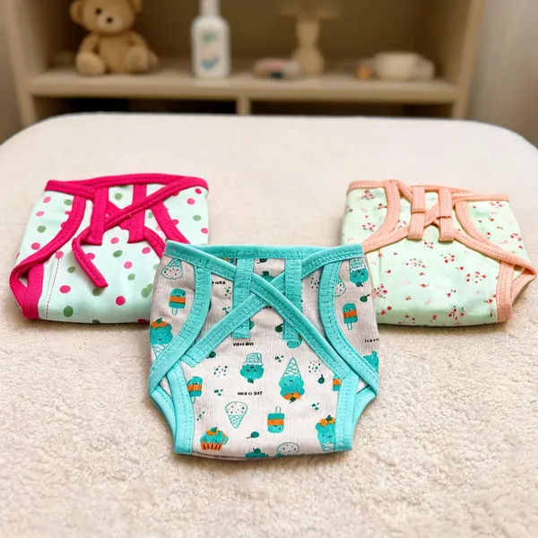 Kindermum_Multicolour_Reusable_Cloth_Baby_Padded_Nappies_Set_Set-Of-3---Polka-Sweettreat-Flora-Combo