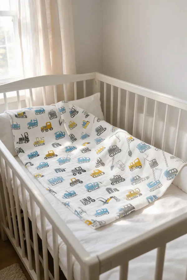 White_Vehicle_Print_Baby_Swaddle_Blanket_110X110_Set-Of-2_Aviator