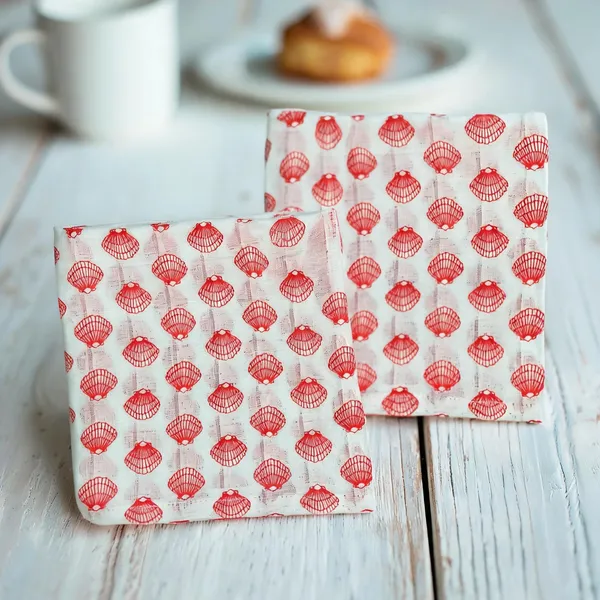 Printed_Seashell_Pattern_Square_Cloth_80X80_Shells-Pink_-_Pack_Of_2