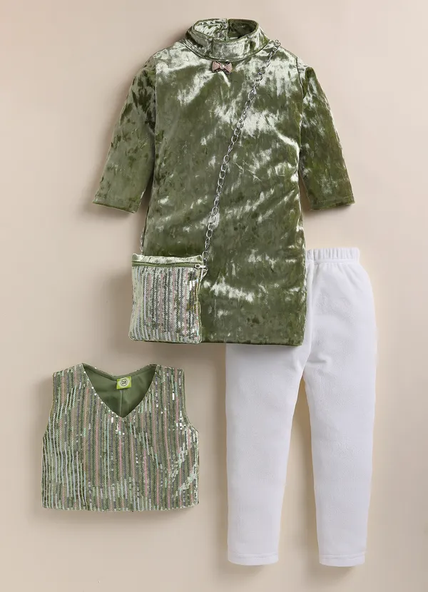 Green_Sequin_Embellished_Sleeveless_Crop_Top_For_Girls