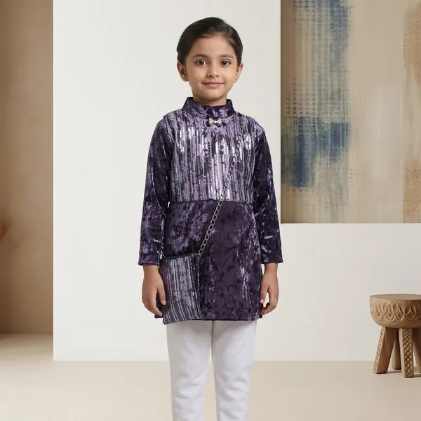 Purple_Velvet_Sequin_Top_Set_With_Leggings_And_Sling_Bag_For_Girls