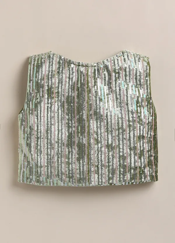 Green_Sequin_Embellished_Sleeveless_Crop_Top_For_Girls