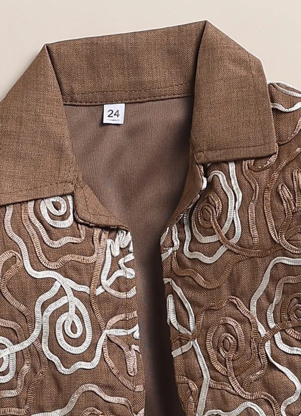 Beige_Cotton_Blend_Embroidered_Dress_With_Jacket_And_Leggings_For_Girls