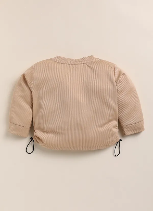Beige_Ribbed_Cotton_Denim_Pocket_Sweatshirt_For_Kids