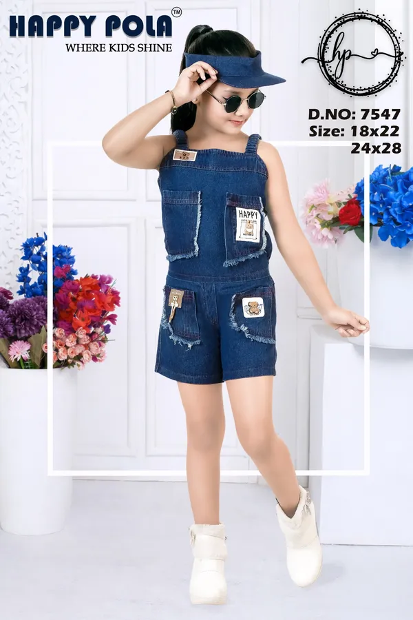 Blue_Denim_Frayed_Patch_Dungaree_Shorts_For_Girls