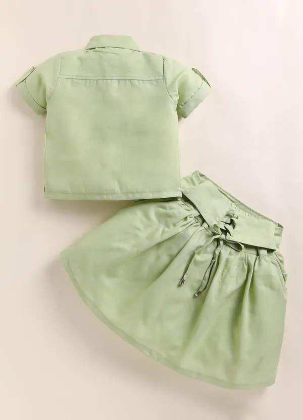 Green_Cotton_Embroidered_Shirt_Skirt_Set_For_Girls