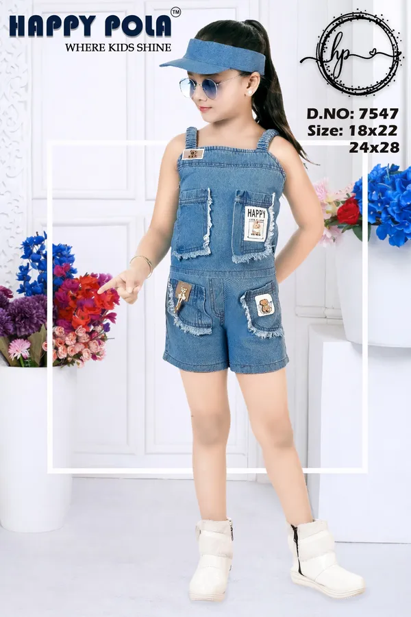 Blue_Denim_Frayed_Detail_Dungaree_Shorts_For_Girls