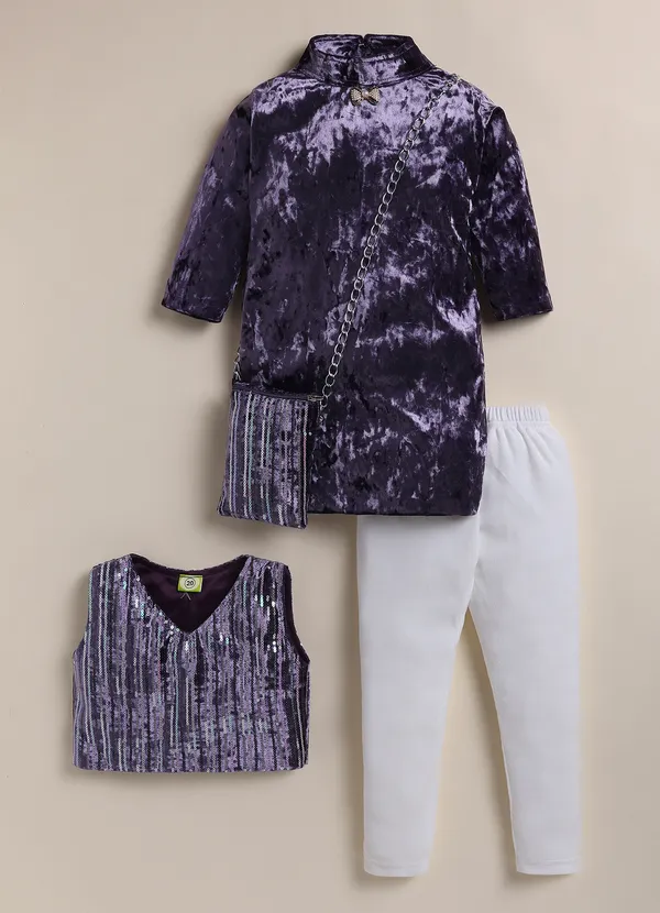 Purple_Velvet_Sequin_Top_Set_With_Leggings_And_Sling_Bag_For_Girls