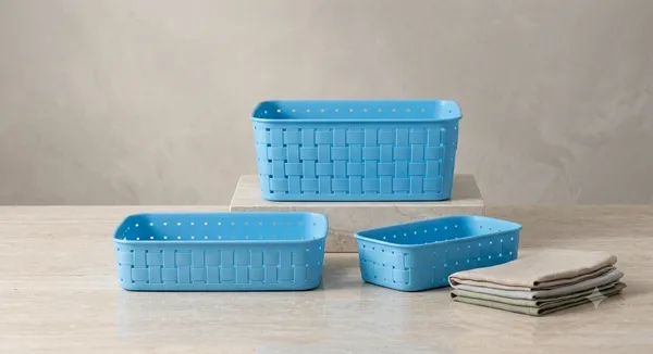 Plastic_Modern_Perforated_Blue_Storage_Basket_Set_Of_3