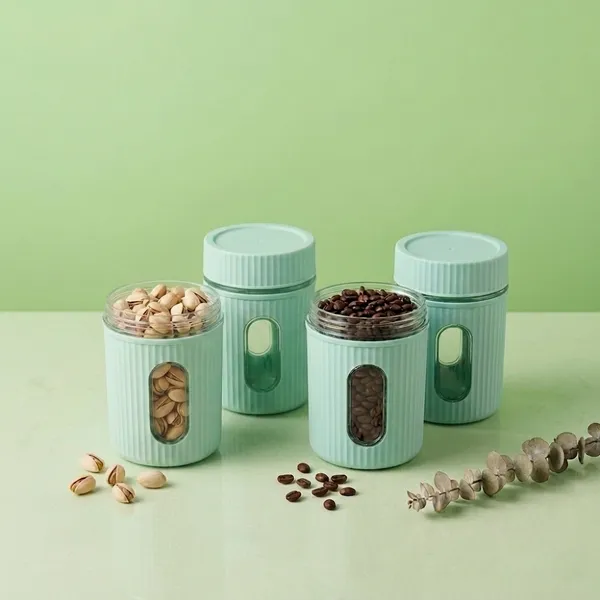 Plastic_Modern_Ribbed_Mint_Green_Kitchen_Storage_Container_Set_Of_4