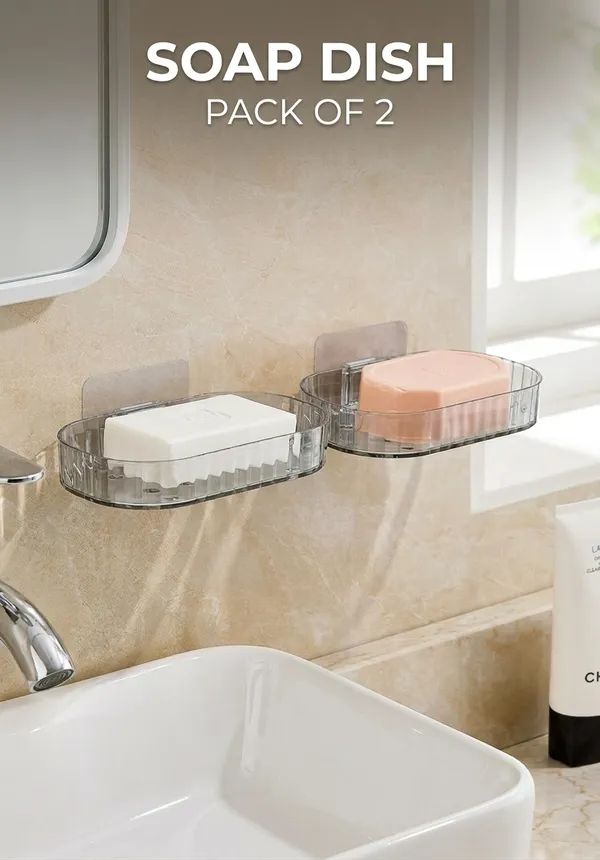 Plastic_Ribbed_Transparent_Wall_Mounted_Soap_Dish