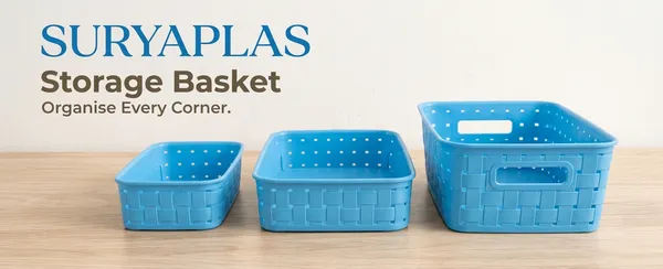 Plastic_Modern_Perforated_Blue_Storage_Basket_Set_Of_3