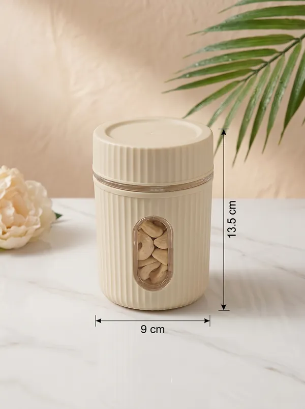 Plastic_Modern_Ribbed_Cream_Dry_Fruit_Storage_Jar_Set_Of_6