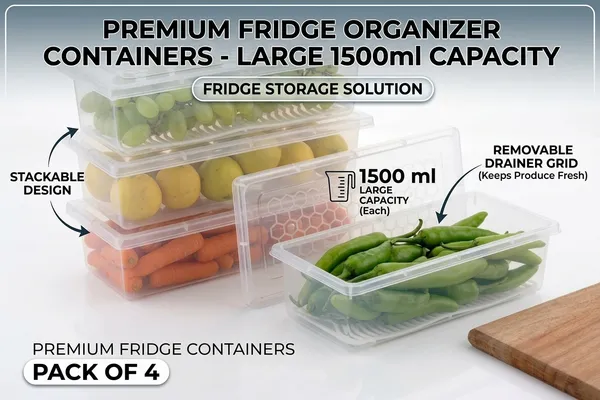Plastic_Modern_Clear_Stackable_Refrigerator_Storage_Container_Set_Of_4
