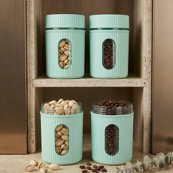 Plastic_Modern_Ribbed_Mint_Green_Kitchen_Storage_Container_Set_Of_4
