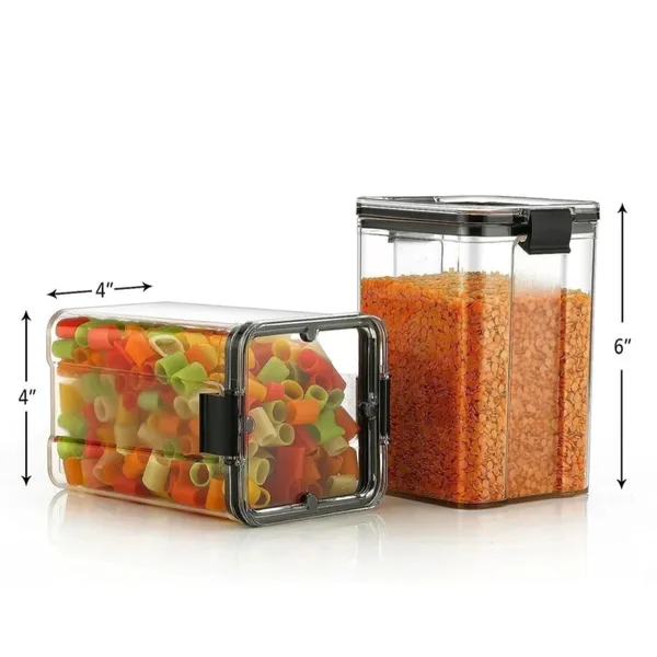 Plastic_Modern_Clear_Clip_Lid_Food_Storage_Container_Set_Of_8