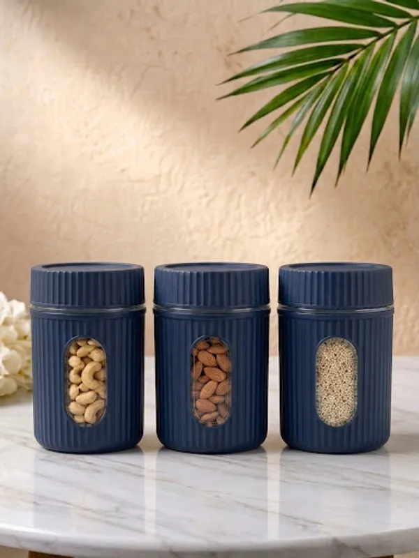 Plastic_Modern_Ribbed_Dark_Blue_Kitchen_Storage_Container_Set_Of_3