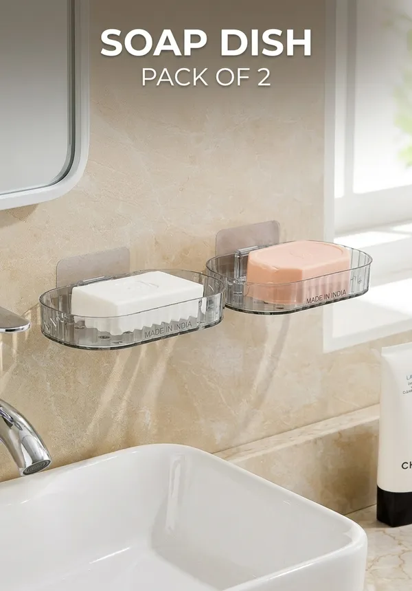 Plastic_Ribbed_Transparent_Wall_Mounted_Soap_Dish