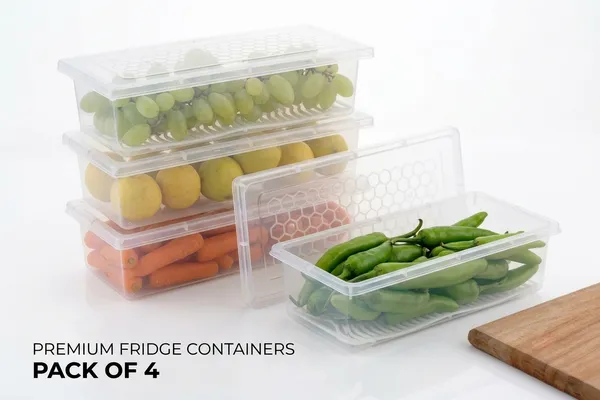 Plastic_Modern_Clear_Stackable_Refrigerator_Storage_Container_Set_Of_4