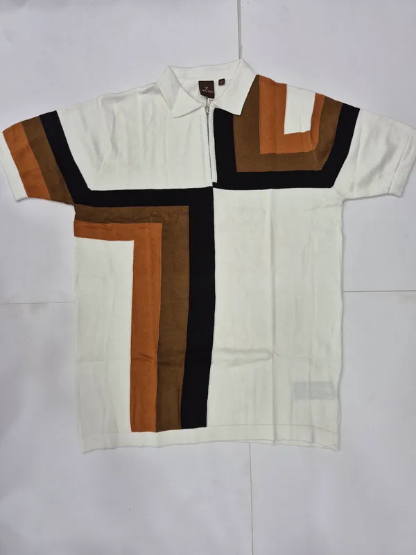 Off_White_Knited_Half_Sleeve_Zip_T-Shirt_for_Men