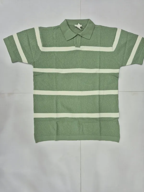 Green_Knited_Half_Sleeve_Polo_T-Shirt_for_Men