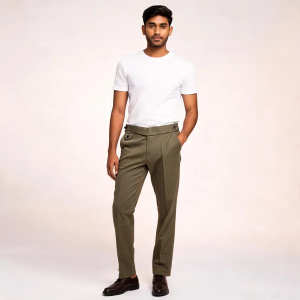 Khaki_Green_Formal_Gurkha__Fit_Trousers_for_Men