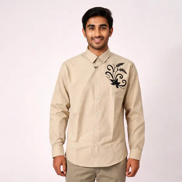 Beige_Velvet_Embroidery__Full_Sleeve_Shirt_for_Men