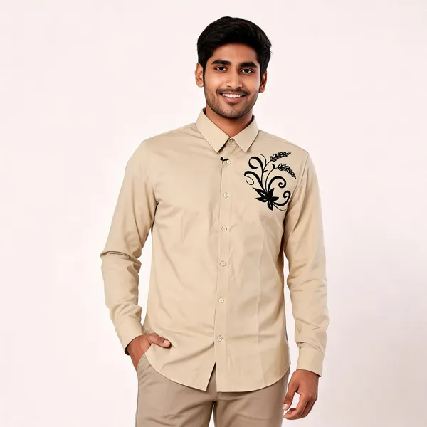 Beige_Velvet_Embroidery__Full_Sleeve_Shirt_for_Men
