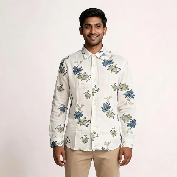 White_Floral_Imported_Print_Full_Sleeve_Shirt_for_Men