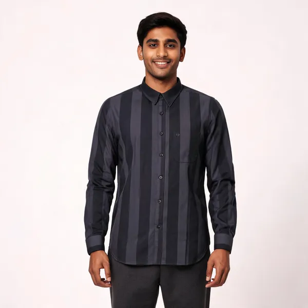 Black__Oxford_Striped_Shirt_for_Men
