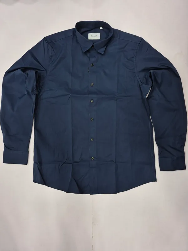 Navy_Solid__Imported_Full_Sleeve_Shirt_for_Men