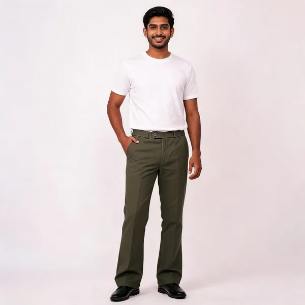 Olive_Green_Boot_cut_Trousers_for_Men