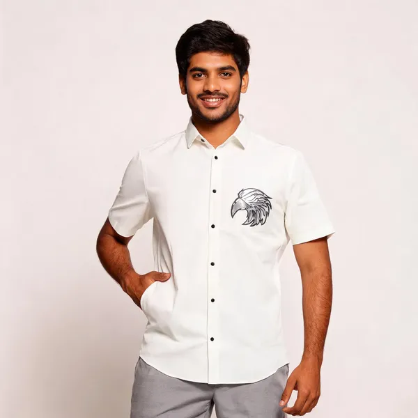 White_Stichless_Imported_Vinail_Print_Half_Sleeve_Shirt_for_Men